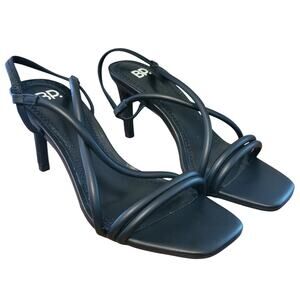 BP. Women Billy Stiletto Heel Strappy Slingback Sandals Size US 6.5M Black